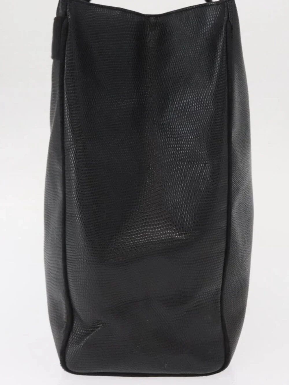 Salvatore Ferragamo Vala Tote Bag Leather Black Gold Auth gh1481